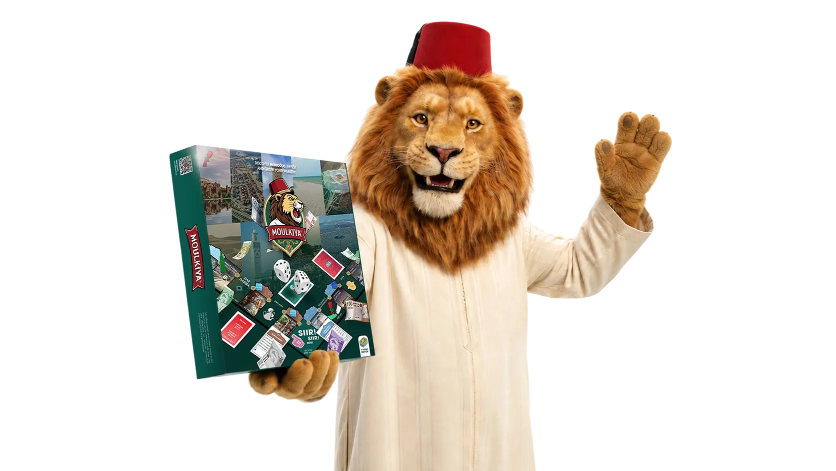 Moulkiya Lion & Boardgame Mascot